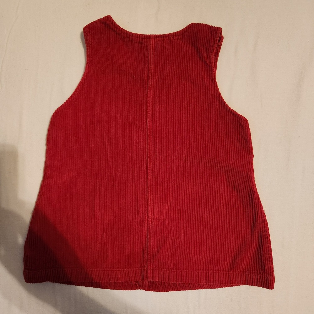 Disney Fall Winnie the Pooh Red Corduroy Jumper Dress Pooh & Piglet Toddler 3T - Picture 6 of 10